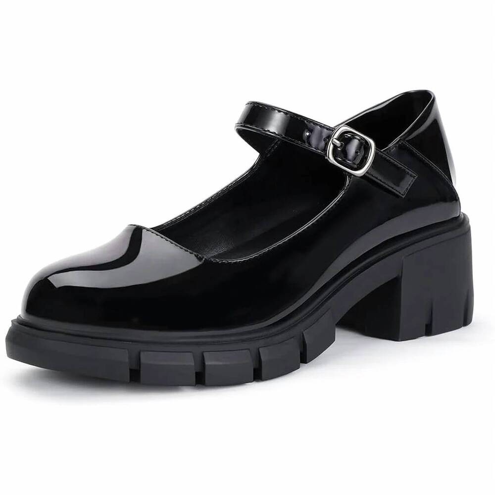 NEW IDIFU women's platform mary janes dress shoes in black
